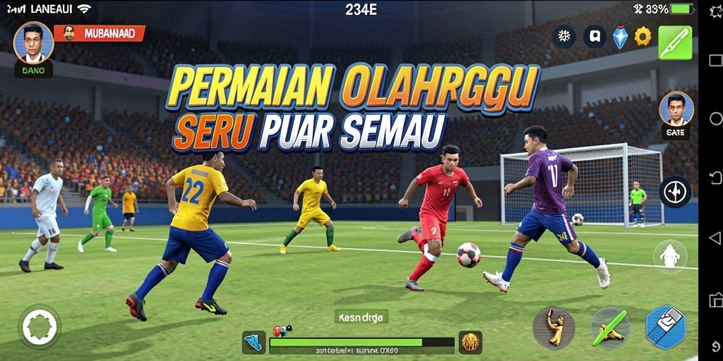 Tampilan menarik dari gameplay olahraga di 234E.