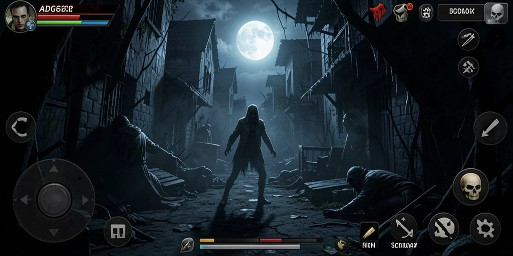 Gameplay menyeramkan dengan atmosfer gelap dan mencekam.