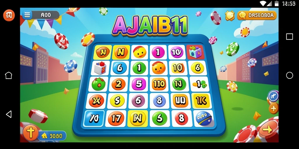 Tampilan gameplay AJAIB11 menampilkan keseruan permainan Bingo.
