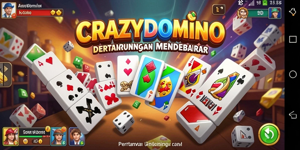 Tampilan seru gameplay Action di CRAZYDOMINO.