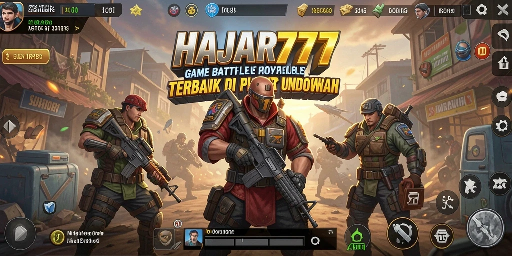 Tampilan gameplay seru dari game Battle Royale HAJAR777.
