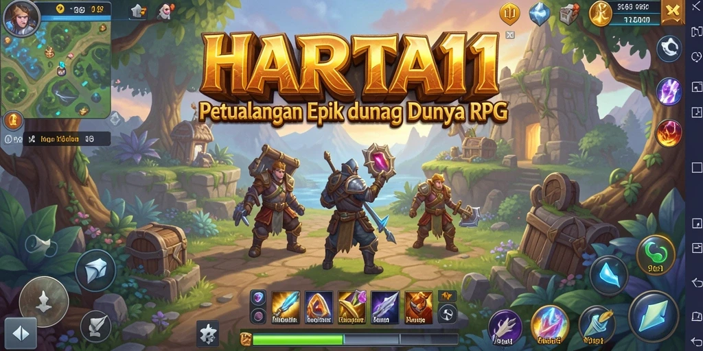 Tampilan gameplay HARTA11 yang seru dan interaktif dalam dunia RPG.
