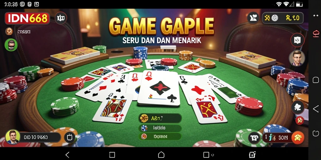 Tampilan gameplay Gaple yang seru di IDN668.
