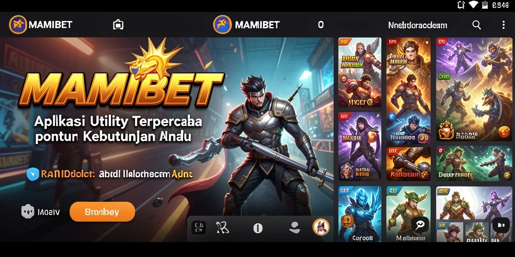 Tampilan antarmuka MAMIBET yang intuitif dan modern.