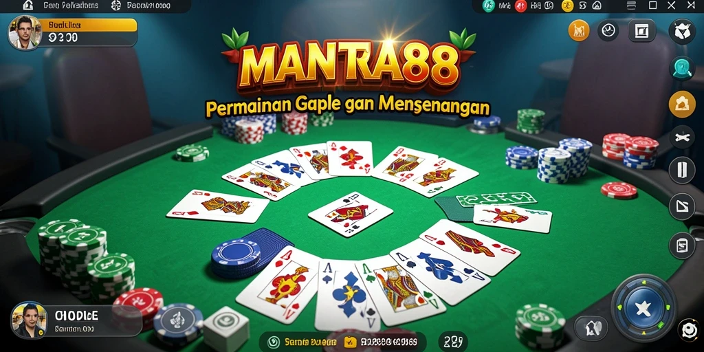 Tampilan menarik dari gameplay Gaple di MANTRA88.