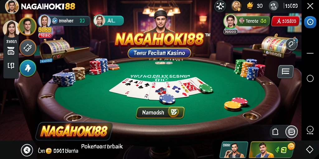 Tampilan gameplay seru NAGAHOKI88 saat bermain Poker.