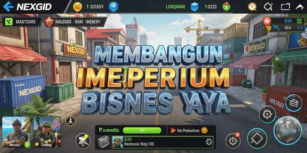 Menggambarkan momen epik dalam game Tycoon NEXGID.