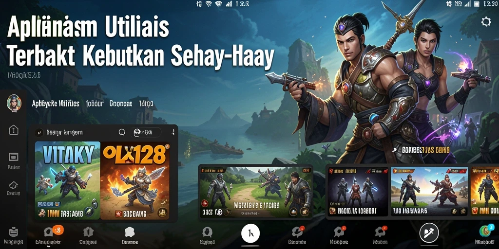 Tampilan layar utama OLX128 dengan berbagai fitur utilitas.