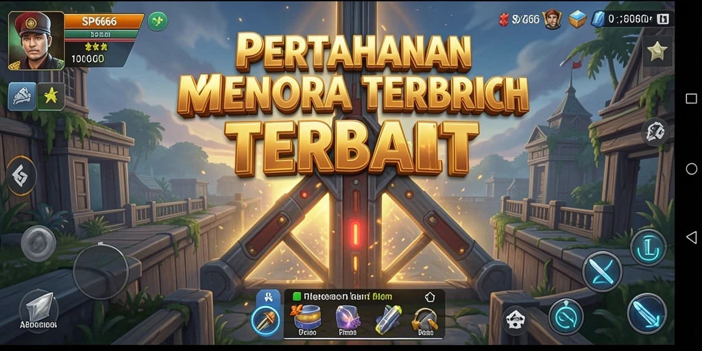 Tampilan menarik dari gameplay SP666 Tower Defense yang penuh strategi.