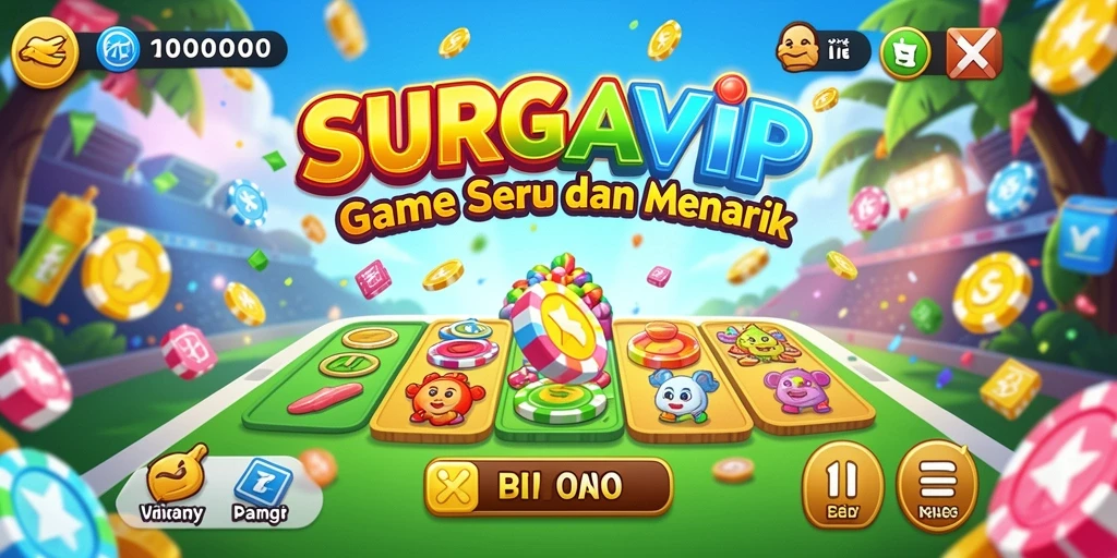 Tampilan gameplay seru dan interaktif dari SURGAVIP.