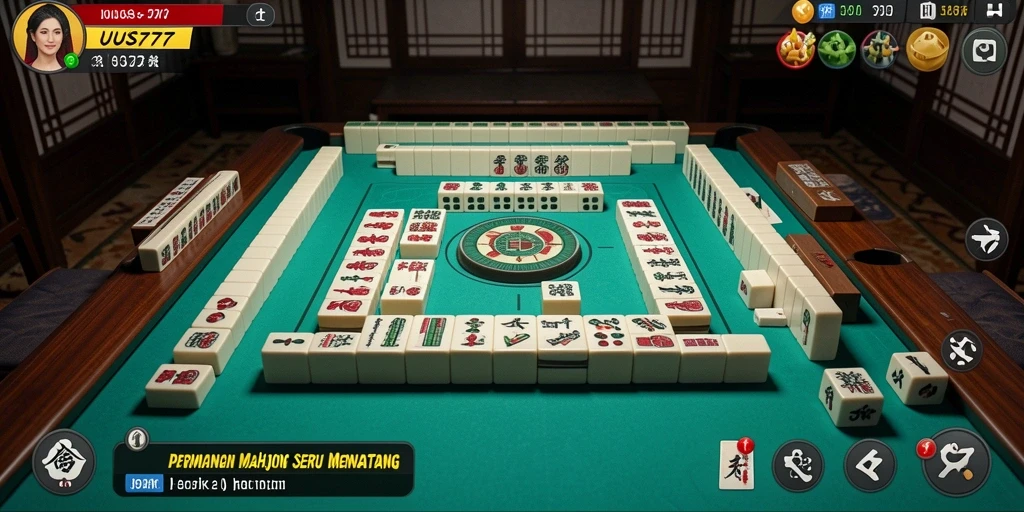Tampilan screenshot permainan UUS777 yang menampilkan gameplay Mahjong yang menarik.